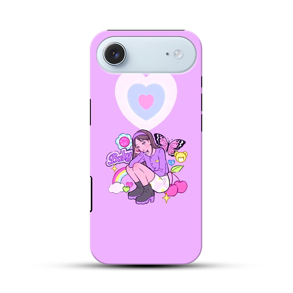 パステルガールのイラスト iPhone Airオリジナル耐衝撃ケース