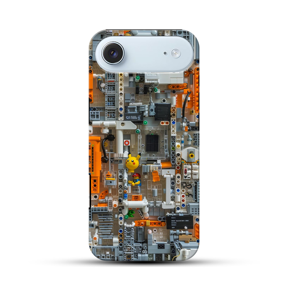 ピカチュウとレゴの部品 iPhone Airオリジナル耐衝撃ケース