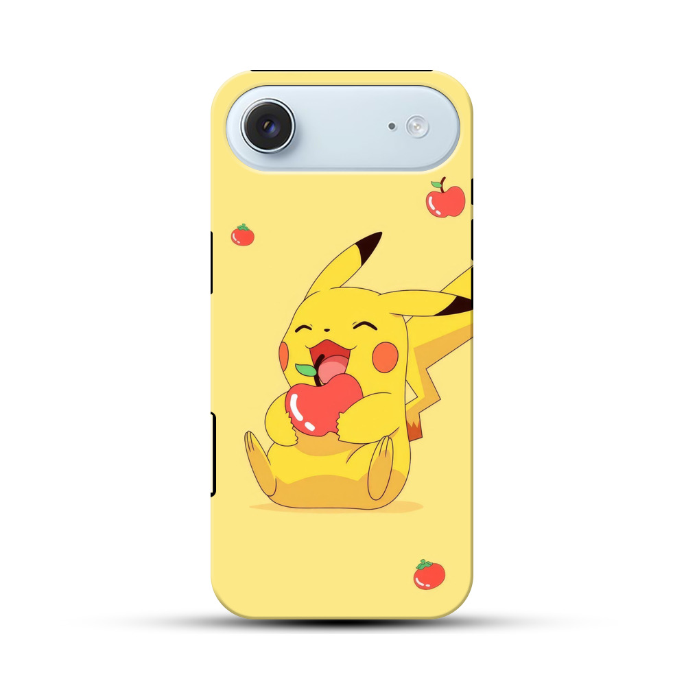 りんごを食べるピカチュウ iPhone Airオリジナル耐衝撃ケース