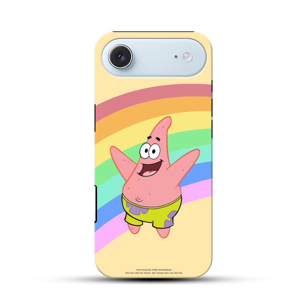 ピンクヒトデと虹 iPhone Airオリジナル耐衝撃ケース