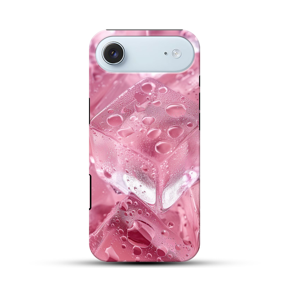ピンク氷のキューブ iPhone Airオリジナル耐衝撃ケース