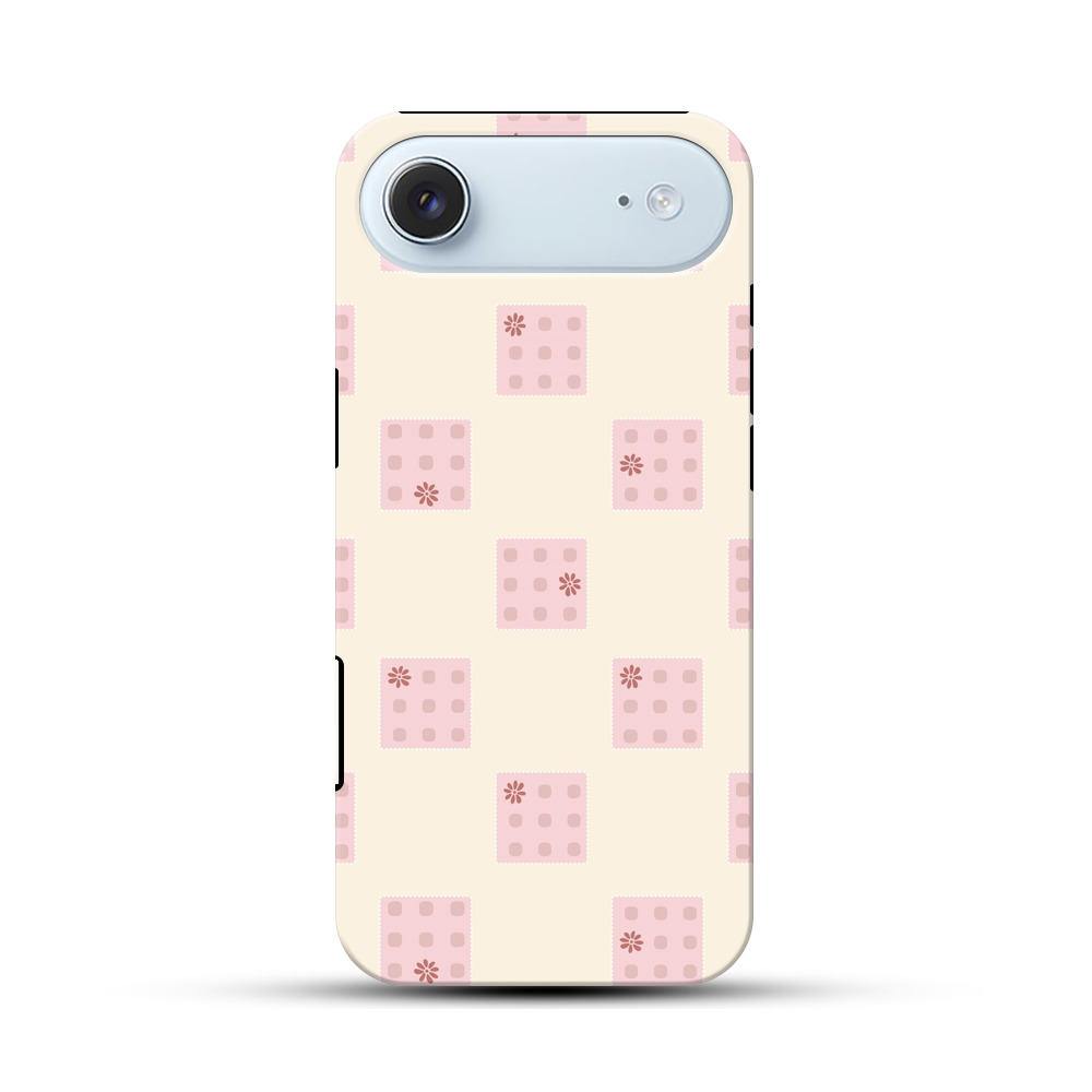 ピンクのドットパターン iPhone Airオリジナル耐衝撃ケース