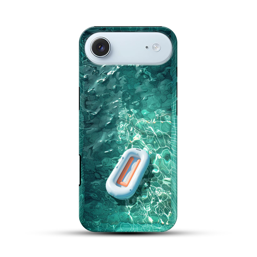 プールの水面の浮き輪 iPhone Airオリジナル耐衝撃ケース