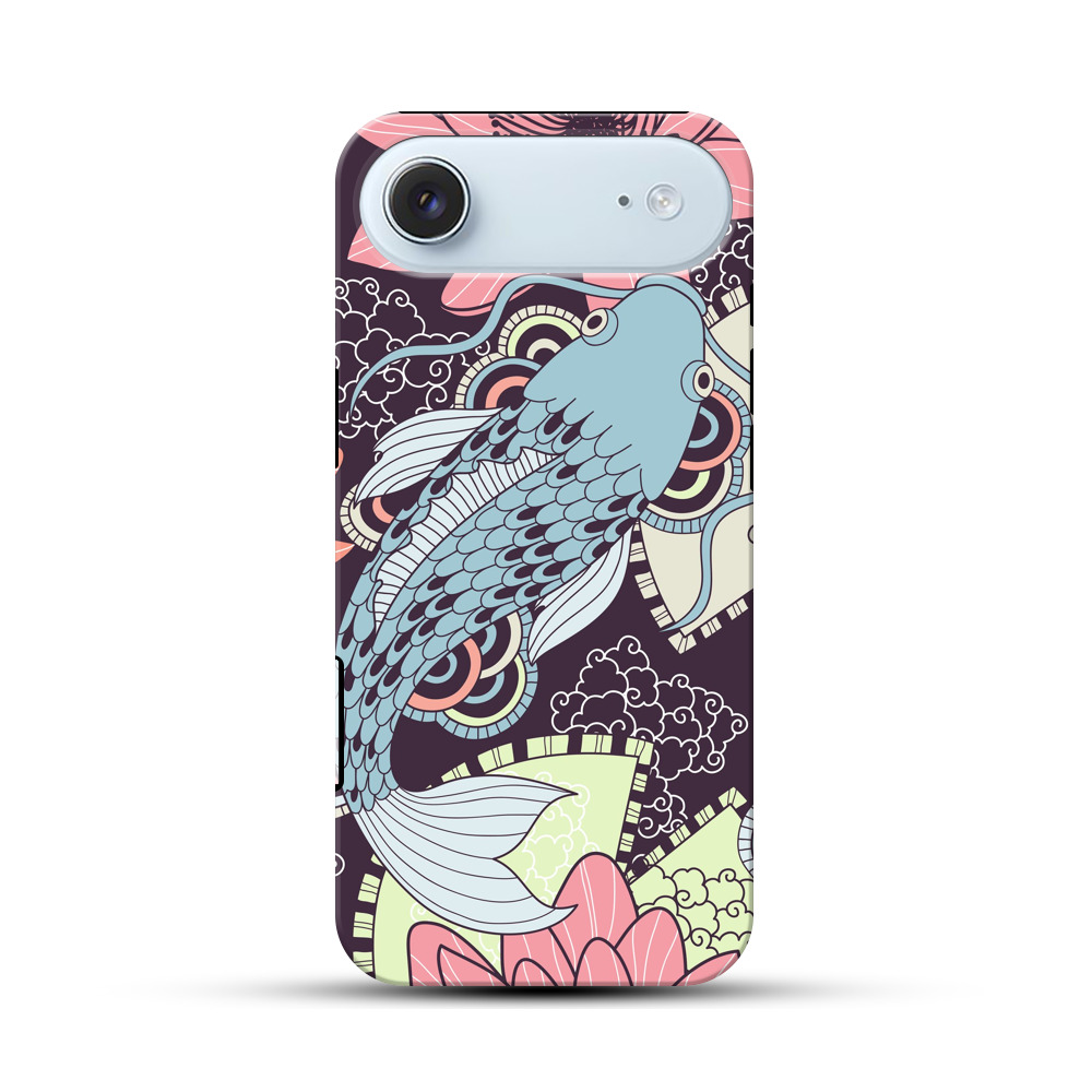 蓮と鯉のパターン iPhone Airオリジナル耐衝撃ケース