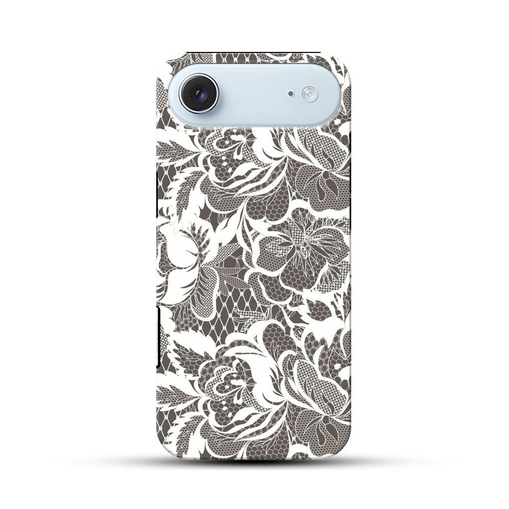 レース風花柄模様 iPhone Airオリジナル耐衝撃ケース