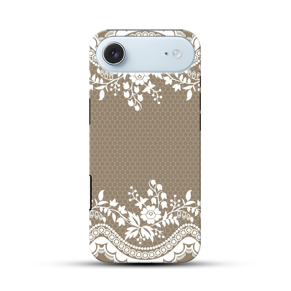 レースのフローラルパターン iPhone Airオリジナル耐衝撃ケース