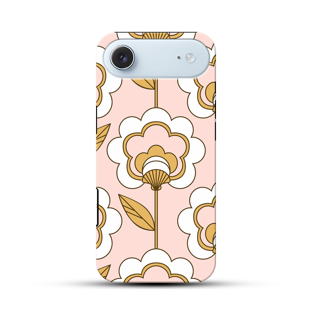 レトロ花柄パターン iPhone Airオリジナル耐衝撃ケース