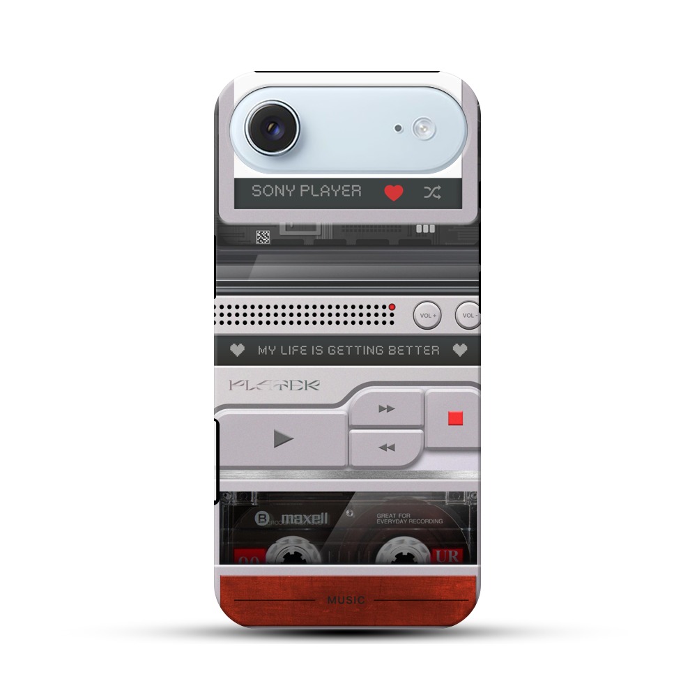 レトロカセットプレーヤー iPhone Airオリジナル耐衝撃ケース