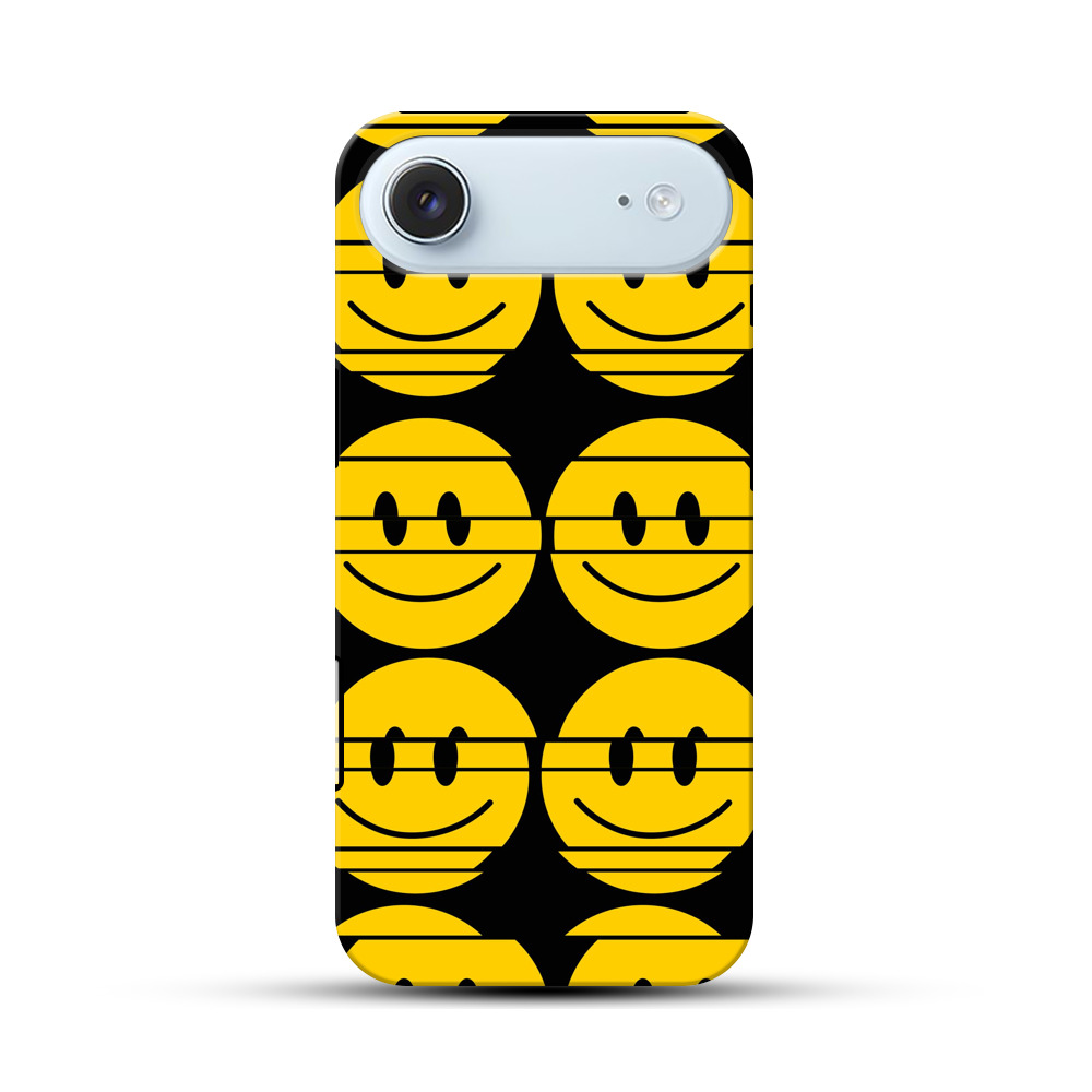 レトロなスマイリーフェイスのパターン iPhone Airオリジナル耐衝撃ケース