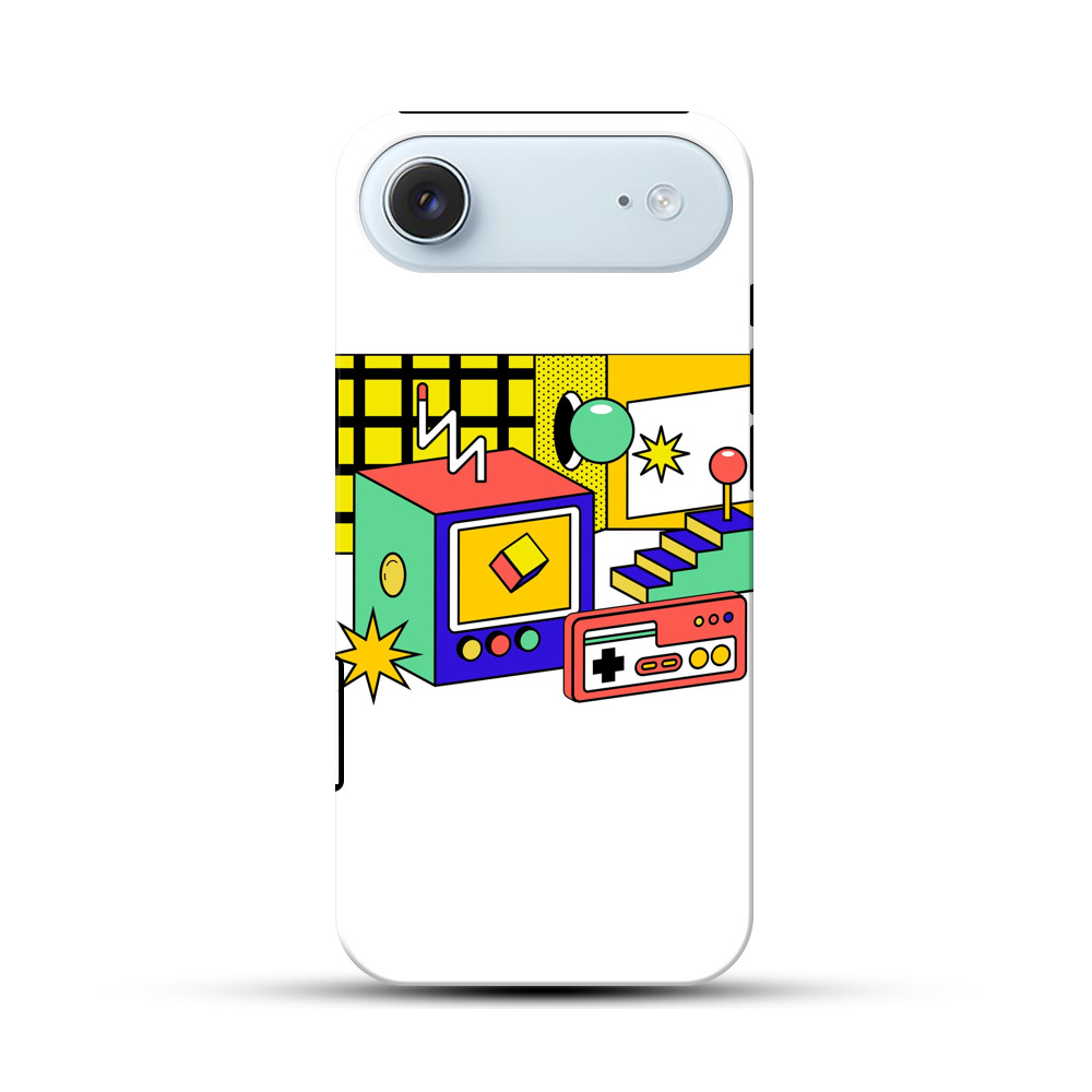 レトロゲームとカラフルなデザイン iPhone Airオリジナル耐衝撃ケース