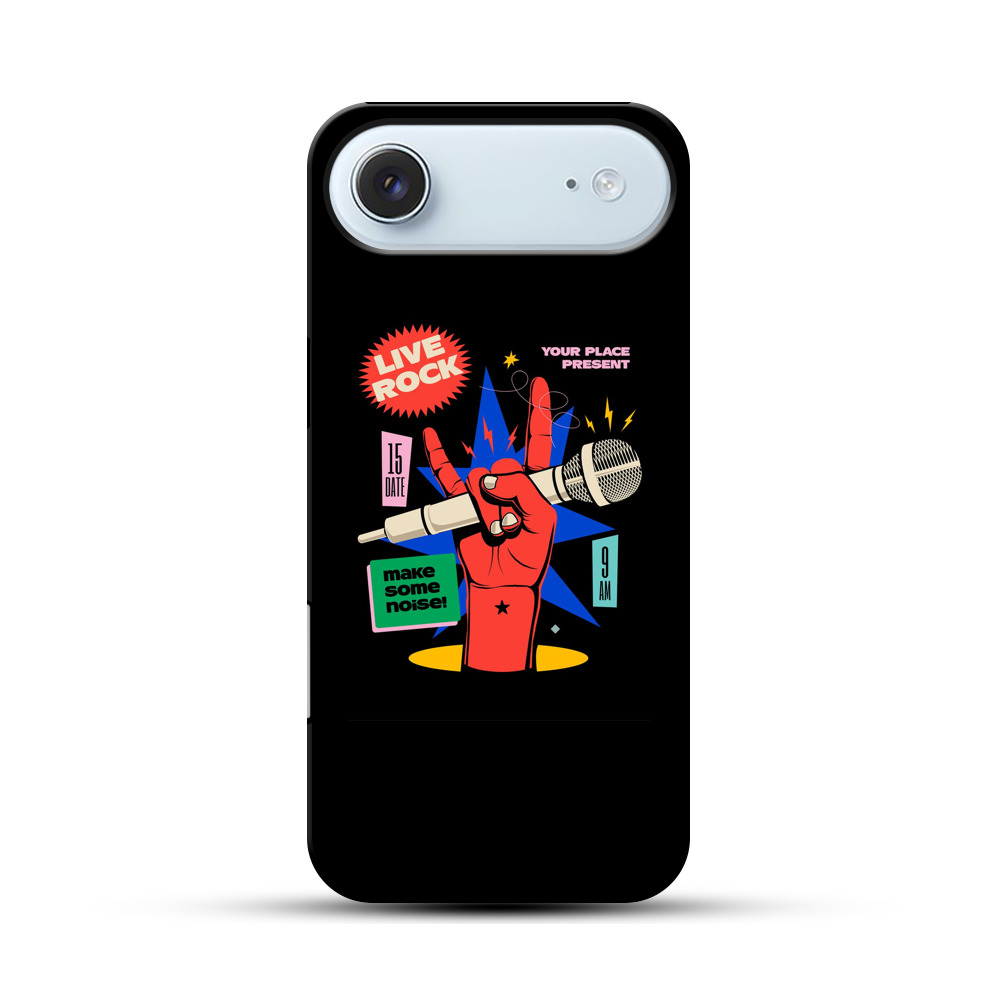 ロックライブの手とマイク iPhone Airオリジナル耐衝撃ケース