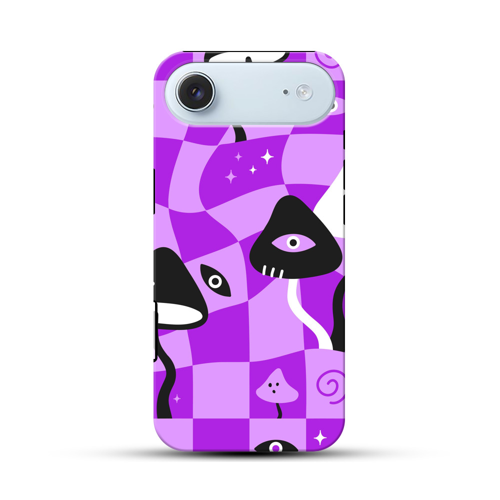 サイケデリックなキノコパターン iPhone Airオリジナル耐衝撃ケース