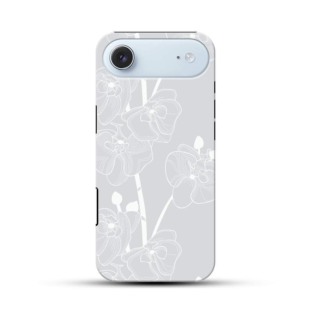 シンプルな蘭の線画パターン iPhone Airオリジナル耐衝撃ケース