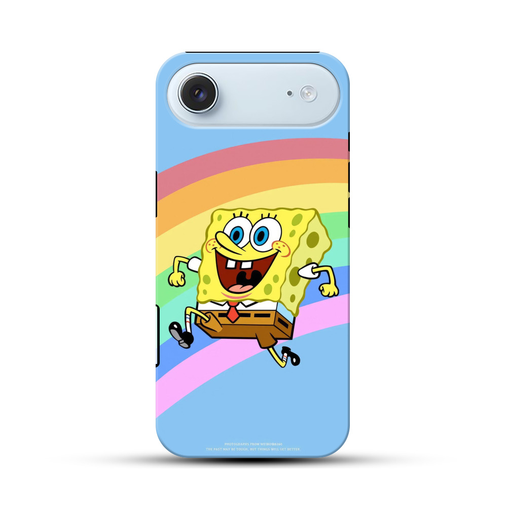 虹と元気なスポンジボブ iPhone Airオリジナル耐衝撃ケース
