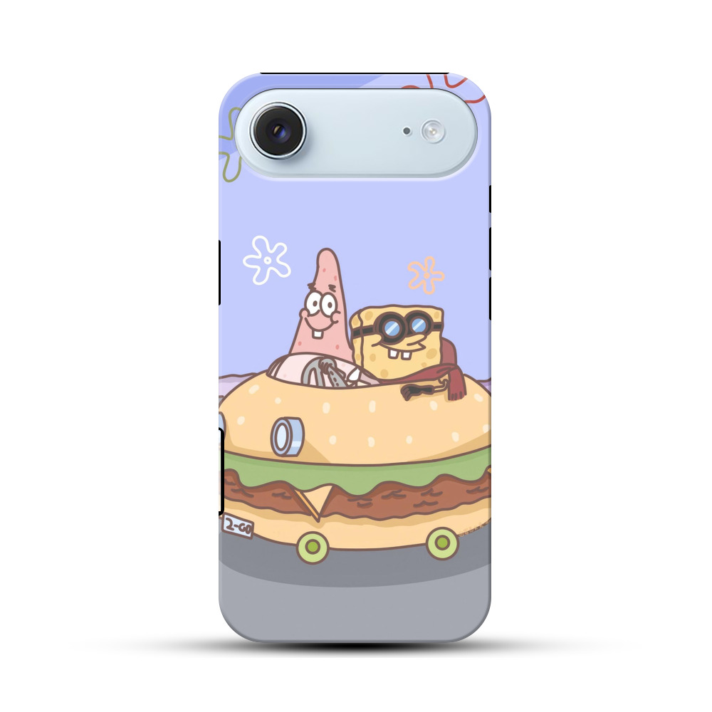 スポンジボブのハンバーガーカー iPhone Airオリジナル耐衝撃ケース