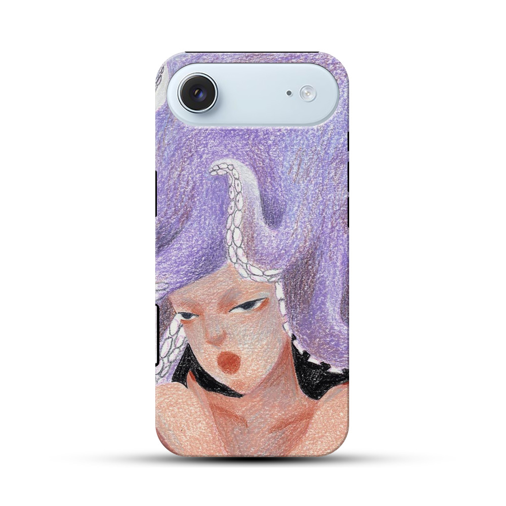 タコの帽子をかぶった女性 iPhone Airオリジナル耐衝撃ケース