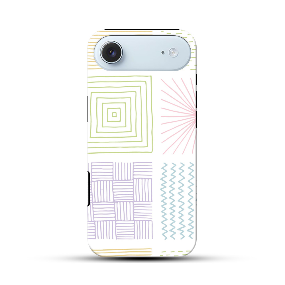 手描きの幾何学模様パターン iPhone Airオリジナル耐衝撃ケース