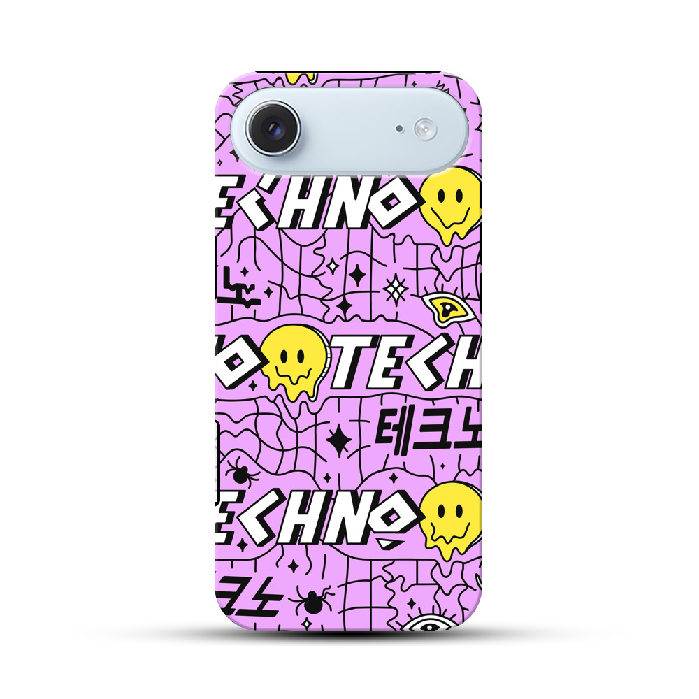 テクノミュージックパターン iPhone Airオリジナル耐衝撃ケース