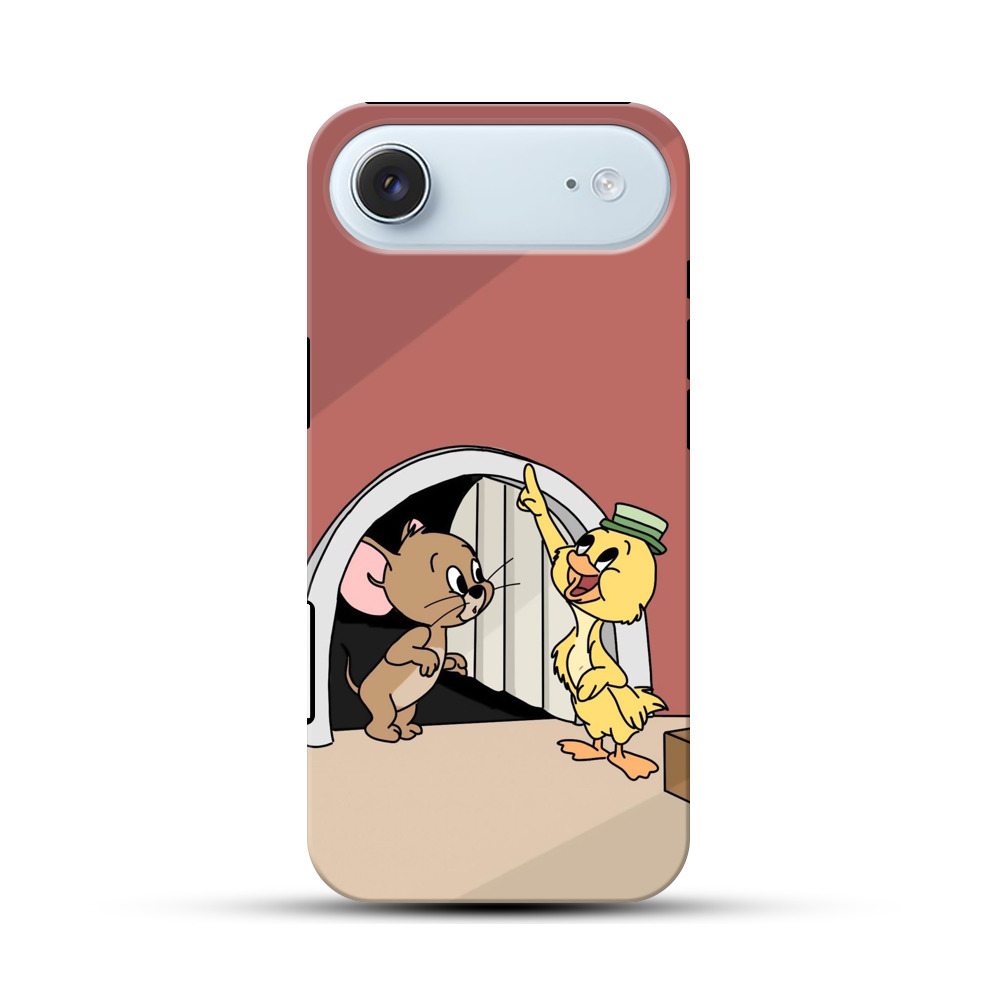 ジェリーとカモのイラスト iPhone Airオリジナル耐衝撃ケース