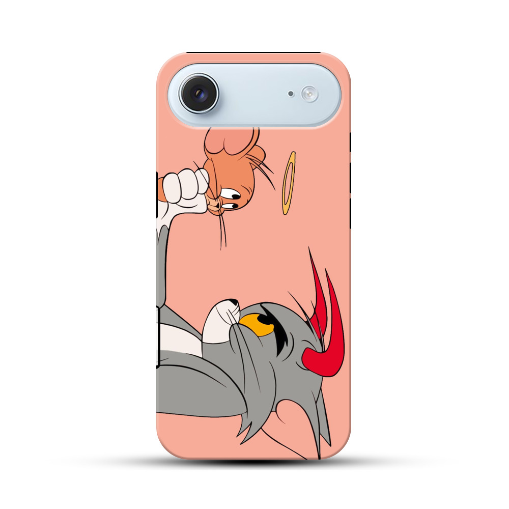 トムとジェリーのコミカルなシーン iPhone Airオリジナル耐衝撃ケース