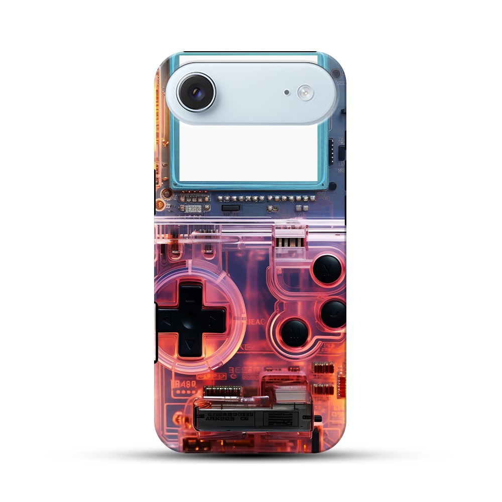 透明ピンクゲームコントローラーケース iPhone Airオリジナル耐衝撃ケース