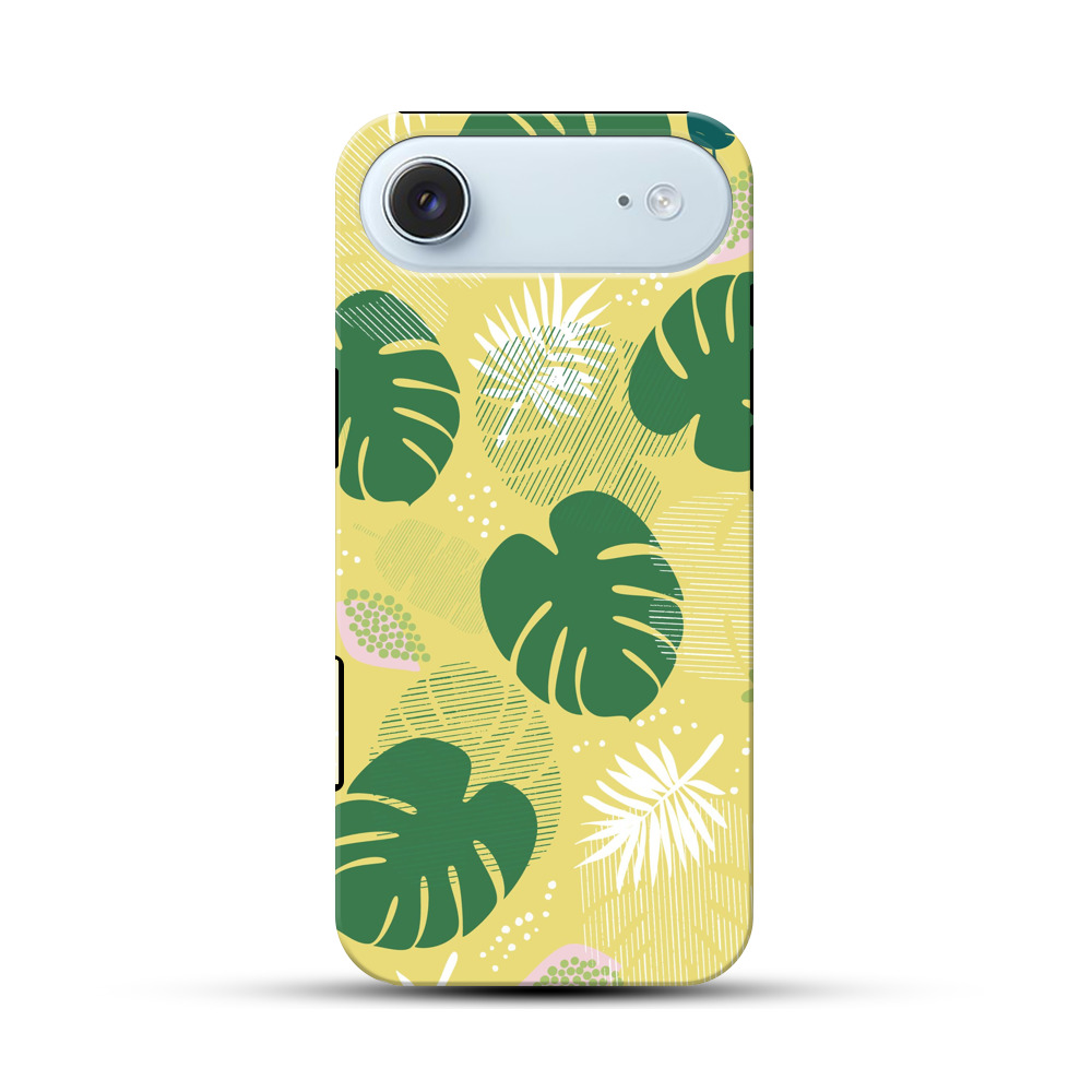 トロピカルリーフパターン iPhone Airオリジナル耐衝撃ケース