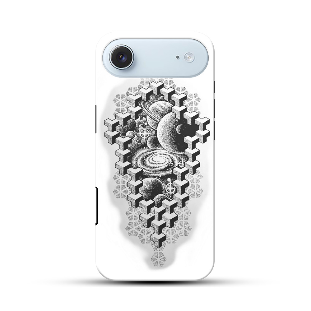 宇宙と惑星の幾何学模様 iPhone Airオリジナル耐衝撃ケース