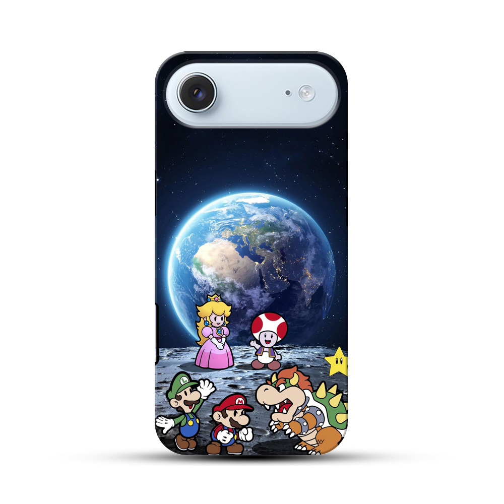宇宙とゲームキャラ iPhone Airオリジナル耐衝撃ケース
