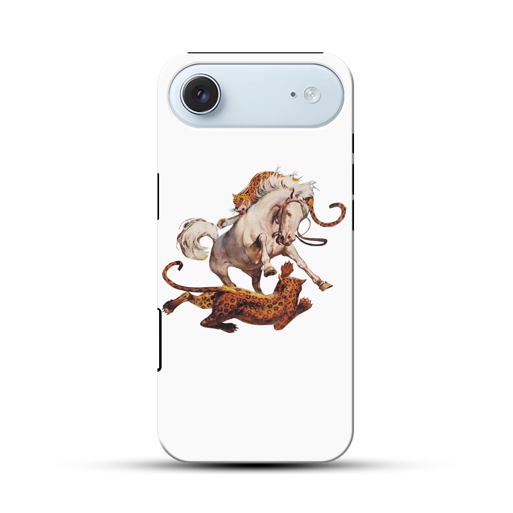 馬とヒョウの戦い iPhone Airオリジナル耐衝撃ケース