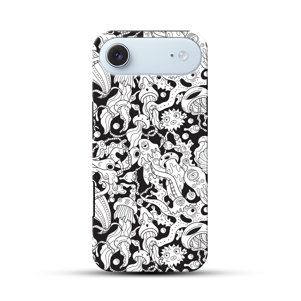 海の生き物パターン iPhone Airオリジナル耐衝撃ケース