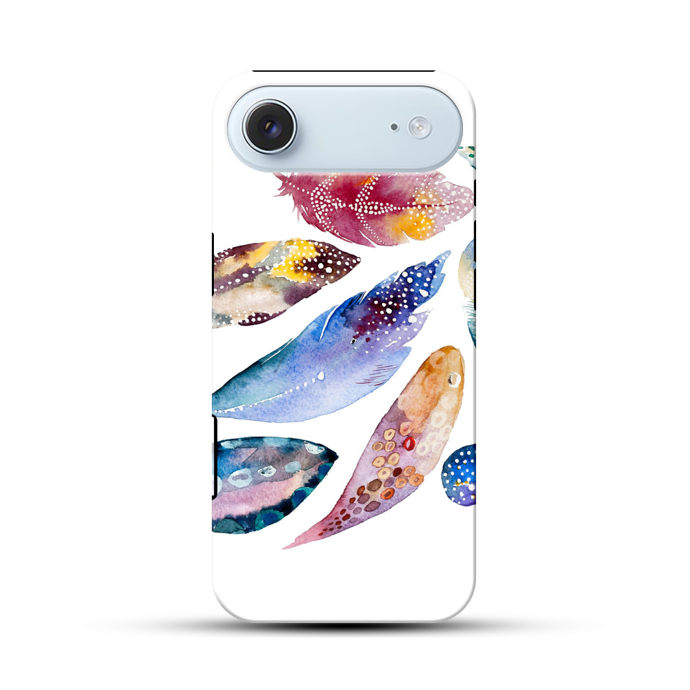 美しい羽根の水彩画 iPhone Airオリジナル耐衝撃ケース