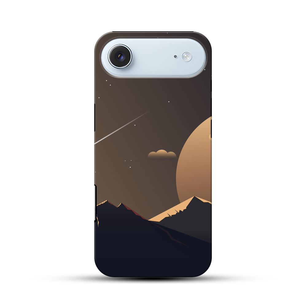 流れ星と月の夜空 iPhone Airオリジナル耐衝撃ケース
