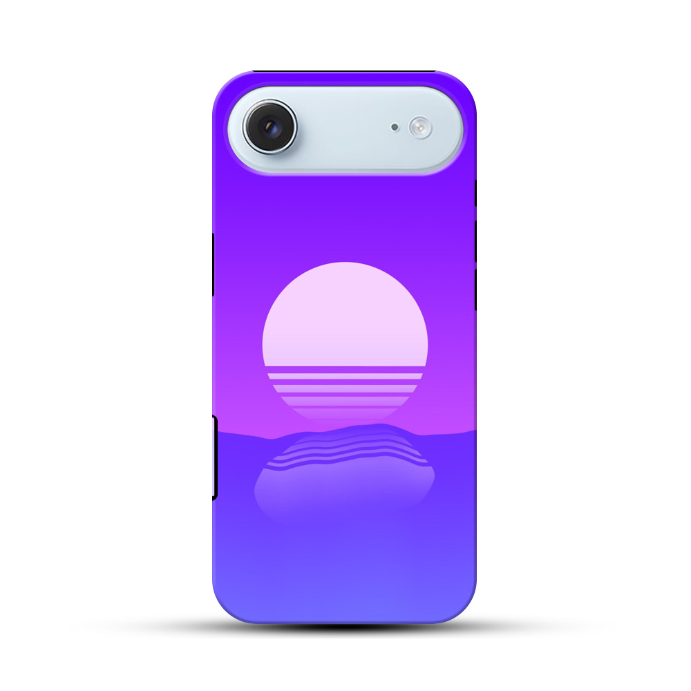 幻想的な紫夕日 iPhone Airオリジナル耐衝撃ケース