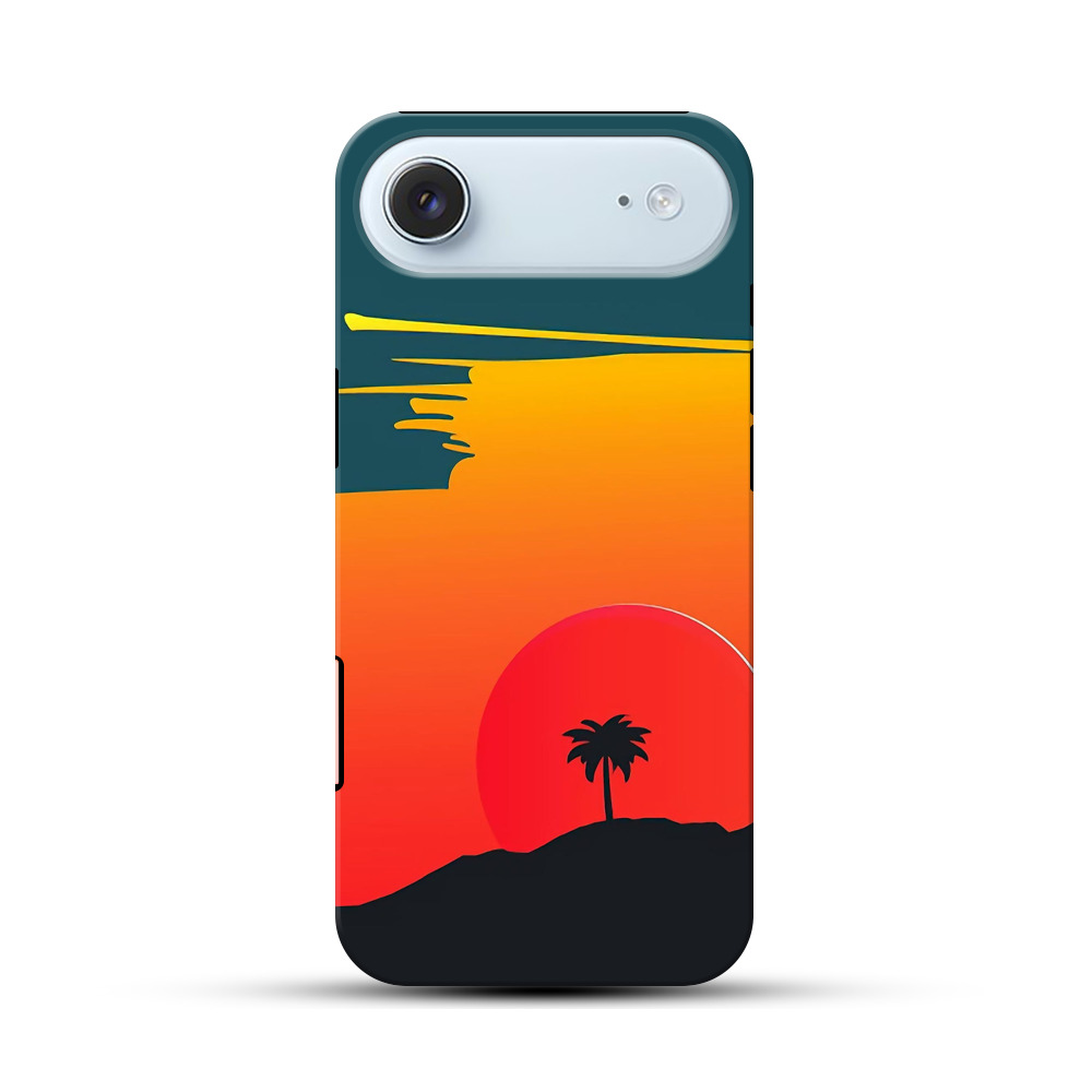 夕焼けのヤシの木 iPhone Airオリジナル耐衝撃ケース