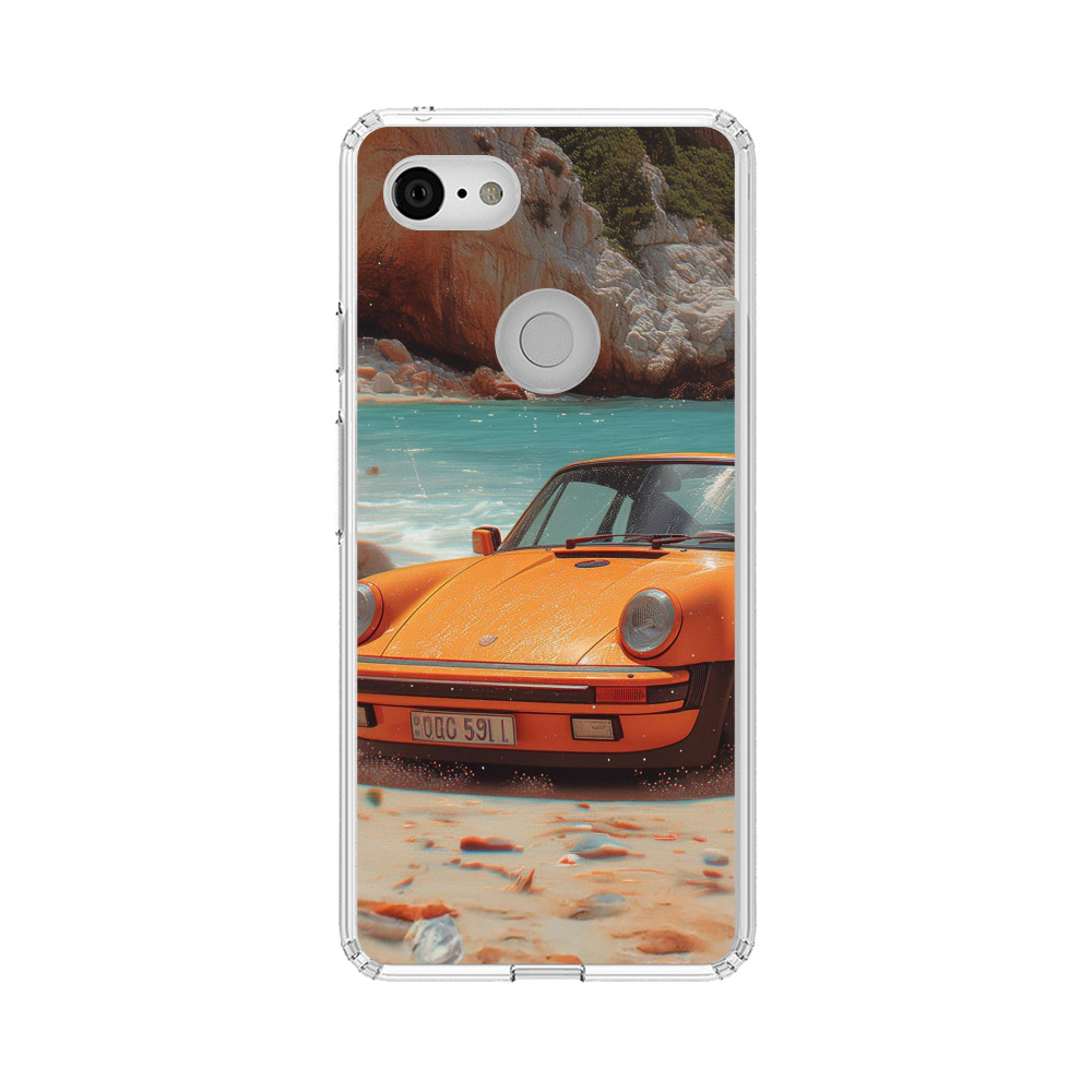 オレンジクラシックカー Google Pixel 3オリジナルケース