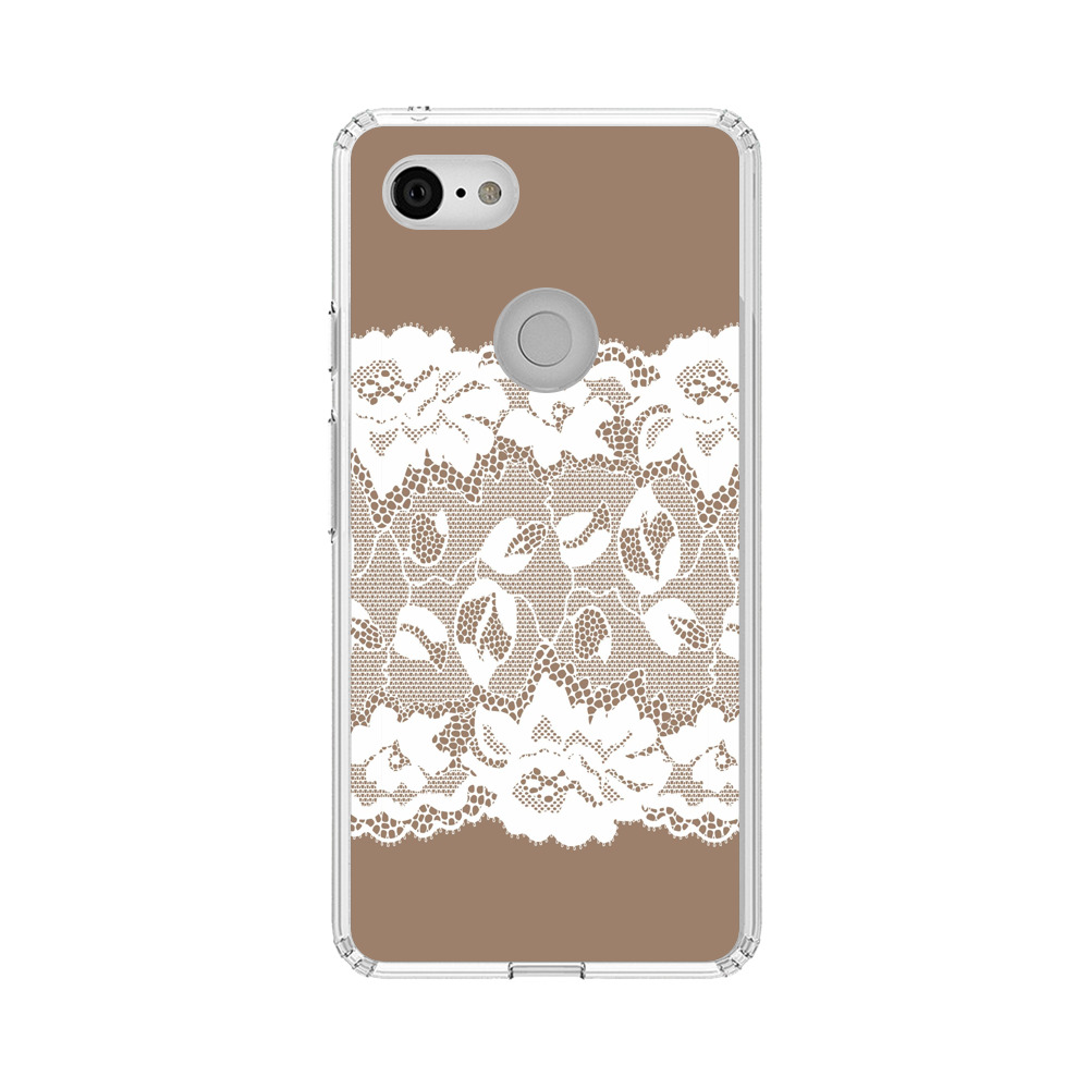 エレガント白いレース模様 Google Pixel 3 XLオリジナルケース