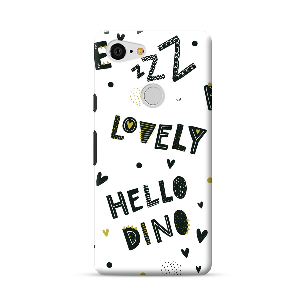 かわいい文字 Google Pixel 3 XLオリジナルハードケース