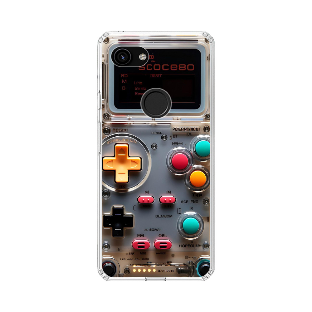 透明レトロゲームコントローラー Google Pixel 3aオリジナルケース