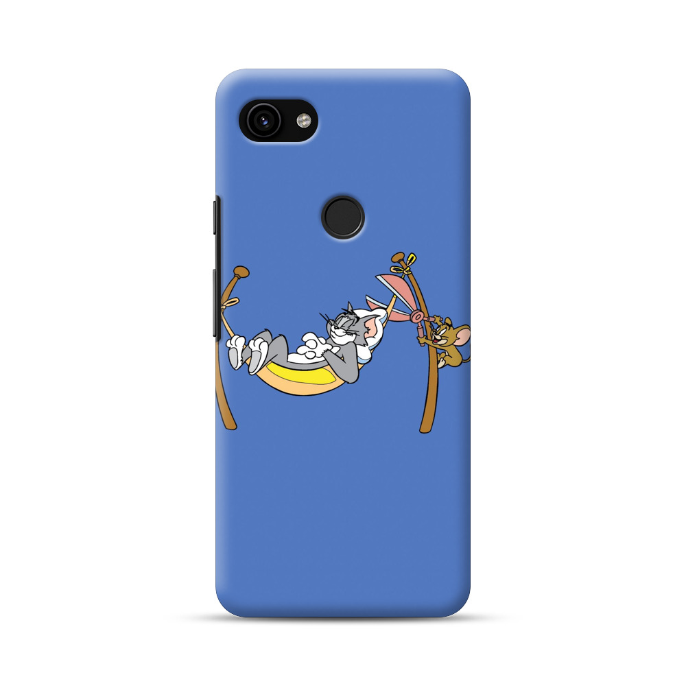 トムとジェリーのハンモック Google Pixel 3aオリジナルハードケース