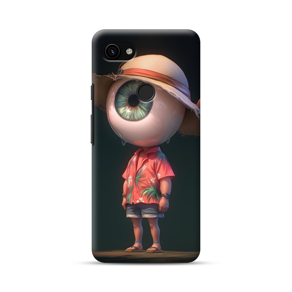 大きな目のキャラクター Google Pixel 3a XLオリジナルハードケース