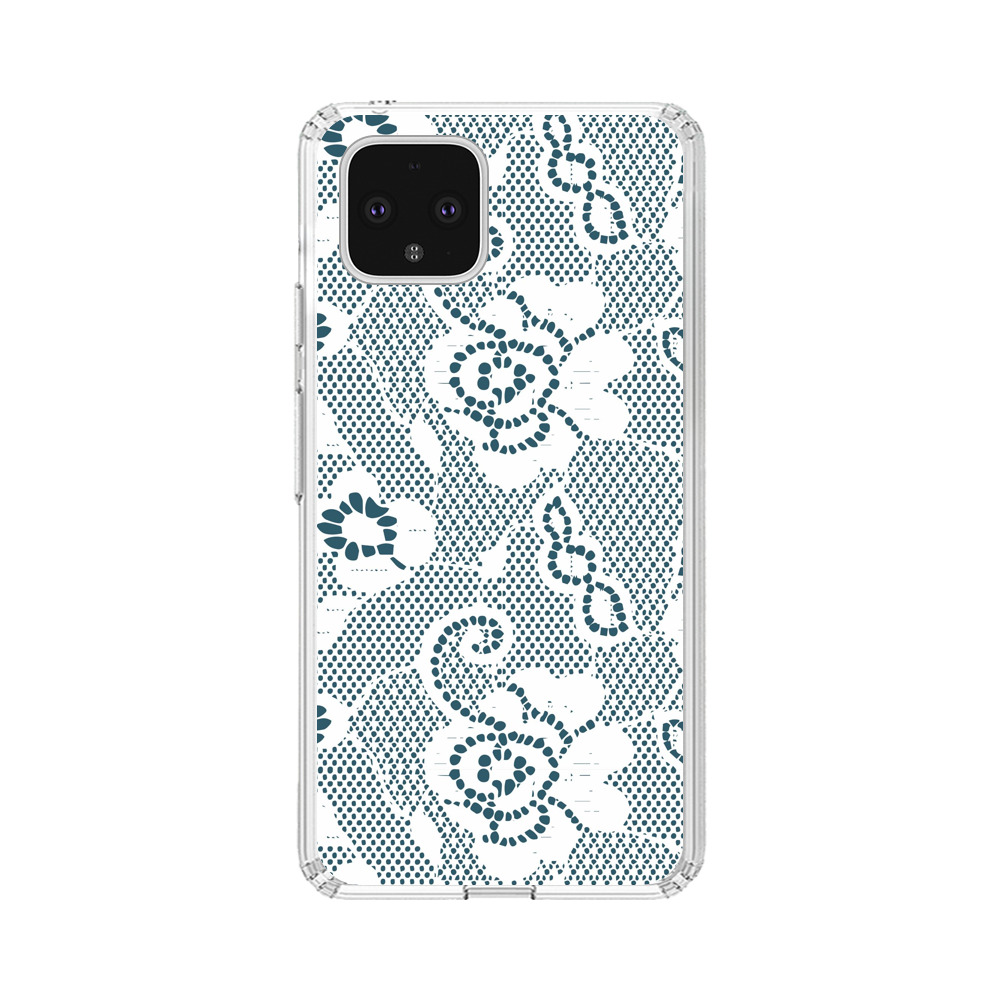 ドットパターン花柄デザイン Google Pixel 4オリジナルケース