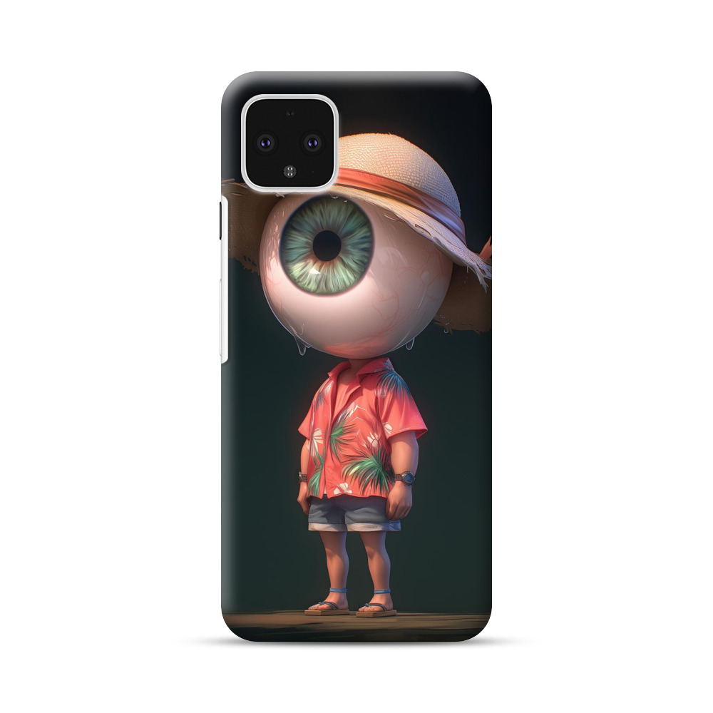 大きな目のキャラクター Google Pixel 4 XLオリジナルハードケース