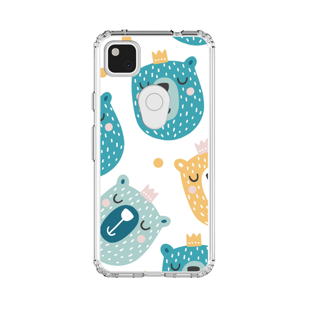 かわいいクマのパターン Google Pixel 4aオリジナルケース