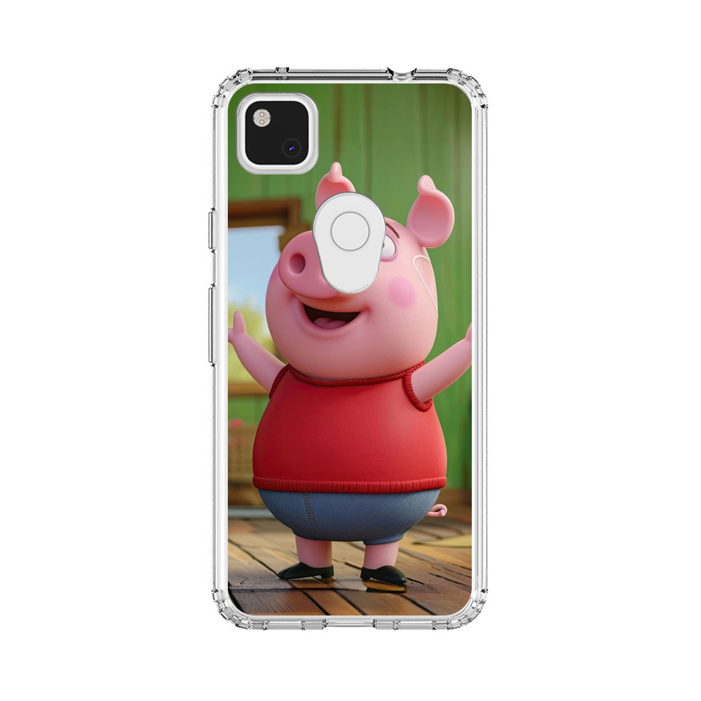 かわいくて元気なブタ Google Pixel 4aオリジナルケース