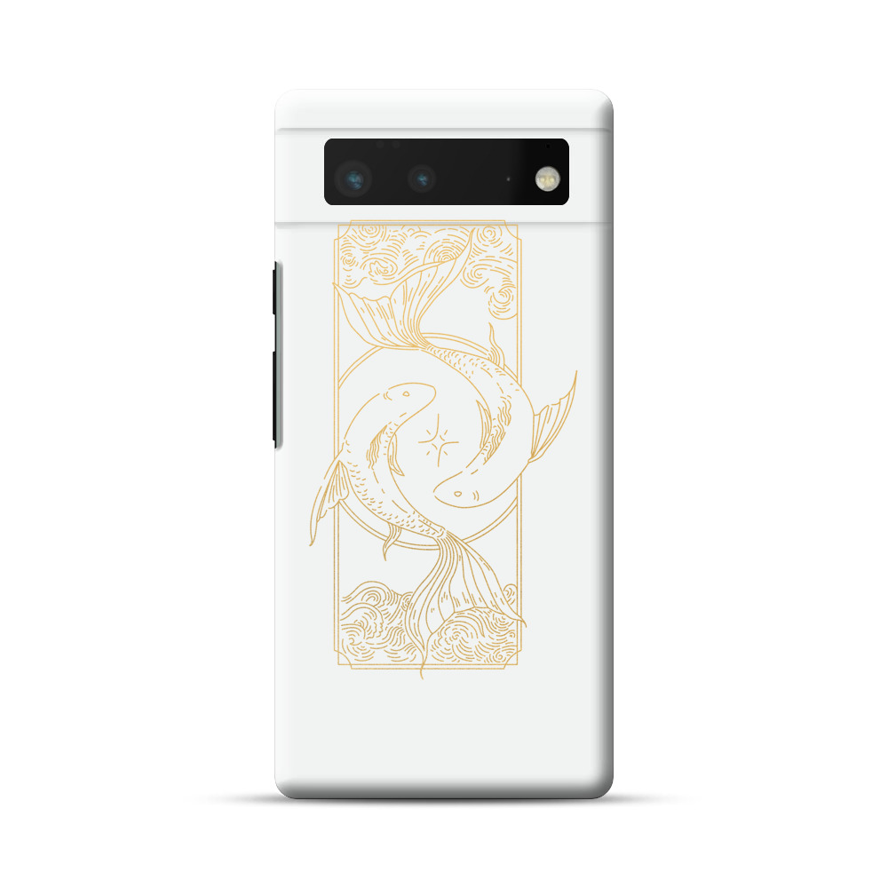 金色の鯉のデザイン pisces 金色の鯉のデザイン pisces