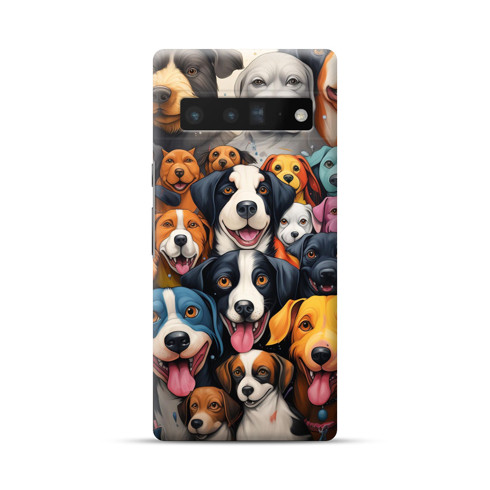 たくさん犬たち集合 Google Pixel 6 Proオリジナルハードケース