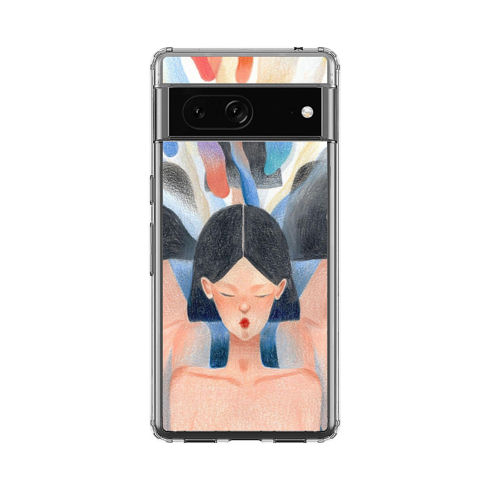 三面の女性と色彩の広がり Google Pixel 7オリジナルケース