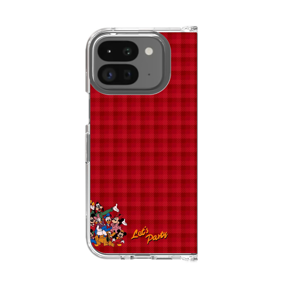 赤黒チェックのミッキー Google Pixel 9 Pro Foldオリジナルケース