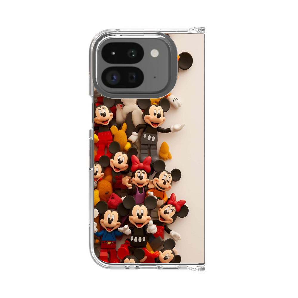 ミッキーマウス集合フィギュア Google Pixel 9 Pro Foldオリジナルケース