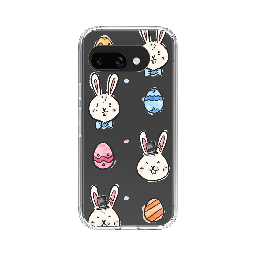 ウサギとイースターエッグ Google Pixel 9aオリジナルケース